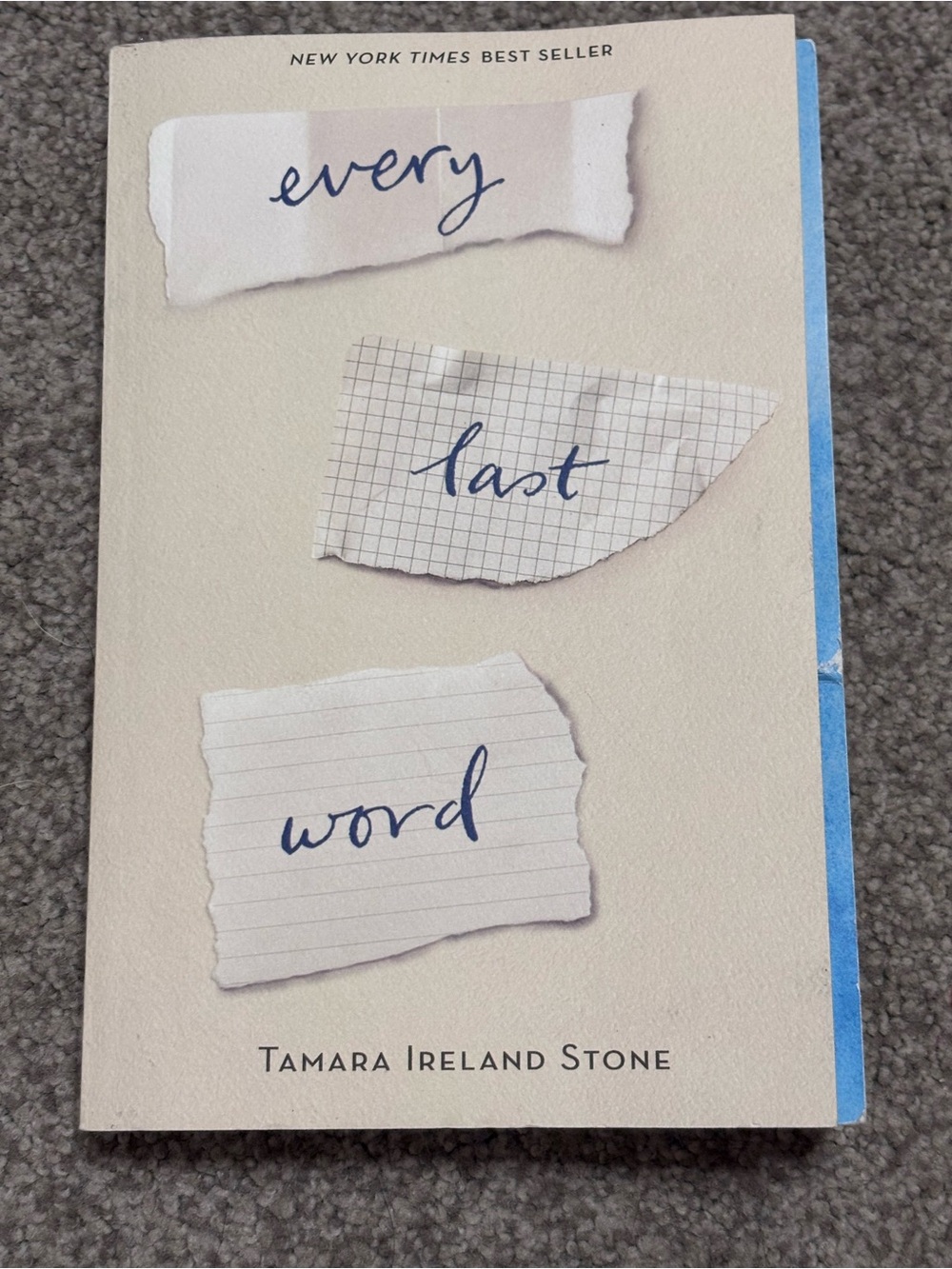 Every Last Word Paperback Book - Cream and Blue